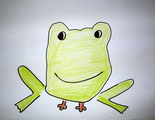 Ideas For Drawing Pictures. Frog. kids drawing