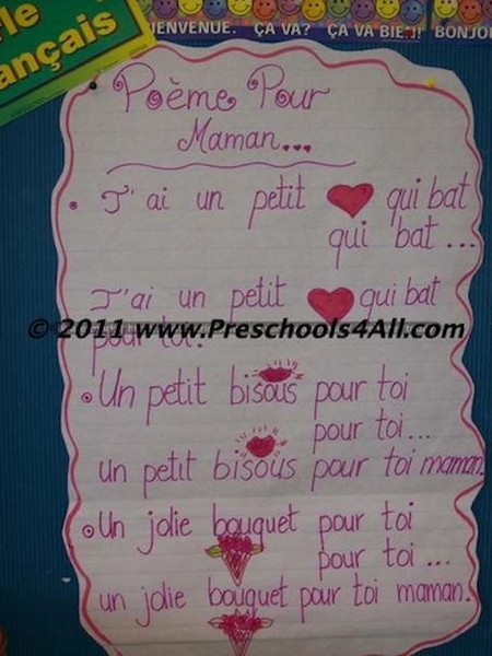 Mother Day's Poem (French)