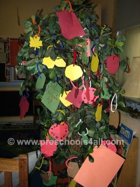 3D Fall Trees Bulletin Board